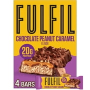 Fulfil Chocolate Peanut Caramel Flavored Protein Bars, 1.94 oz, 4 Count