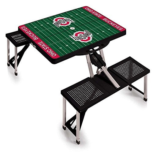 Picnic Time Picnic Table Sport - Noir (Ohio State Buckeyes) Impression Numérique