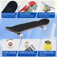 thumbnail image 2 of Complete Skateboards for Beginners,7 Layer Canadian Maple Double Kick Deck,31''Pro Cruiser Abstract Skate Board, 2 of 5