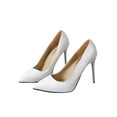 thumbnail image 2 of High Heels  for Women Closed Toe Stillettos Heel Dress Shoes White 5.5, 2 of 11
