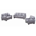 thumbnail image 3 of Topline Home Furnishings Luxurious Grey 3pc Sofa Combination, 3 of 5