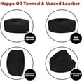 thumbnail image 4 of ELW 5-6 oz 2-2.4mm Nappa Oil Tanned & Waxy Finish Leather Belt Grade Straps  Size: 2"x84" 5.1x213cm  Black Color  Full Grain Craftsman A/B Grade Natural Cowhide, DIY, Crafting, Strips, 4 of 7