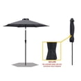 thumbnail image 4 of FLAME&SHADE 7.5 ft Outdoor Market Patio Table Umbrella with Tilt, Anthracite, 4 of 7