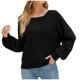 thumbnail image 1 of Suéteres para mujer Suéteres de otoño Cuello redondo Casual Tejido sólido Blusa de manga larga suelta Odeerbi ODB-5, 1 of 8