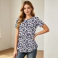 thumbnail image 6 of BRGZLK Pregnancy Nursing Tops for Women Trendy Floral Print Round Neck Short Sleeve Breastfeeding Shirts 2026 Summer Comfortable Maternity Clothes Purple L, 6 of 8