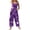 #01Dark Purple, variant on Galaxy Rainbow Swirl Pumpkin Bat Halloween Women Overalls, Sleeveless Loose Wide Leg Bib Jumpsuit with Pockets, Soft Rayon Linen Blend Pink 3XL