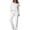 White, variant on Womens 2 Piece Outfits Off the Shoulder Sweatshirts Crop Top Wide Leg Sweatpants Fall Casual Matching Lounge Sets