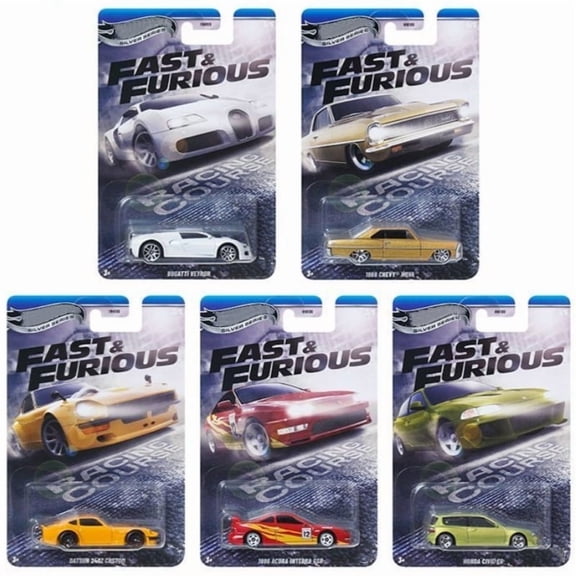 HW Silver Series Fast & Furious Racing Course #1-5 Set of 5 Cars HNR88