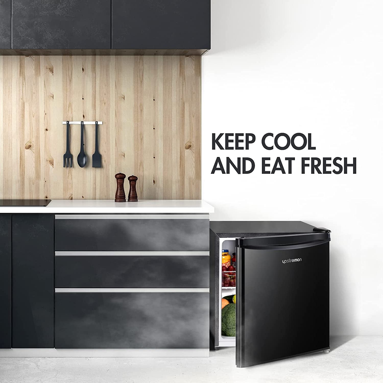 Buy Upstreman 1.7 Cu.ft Mini Fridge with Freezer, Single Door Compact