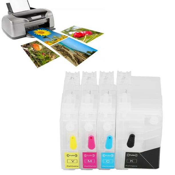 Imprimante d'Encre d'Impression Encre Rouge Bleu Jaune Noir 4 Couleurs Kit  d'Accessoires d'Impression pour Imprimante LC3119 