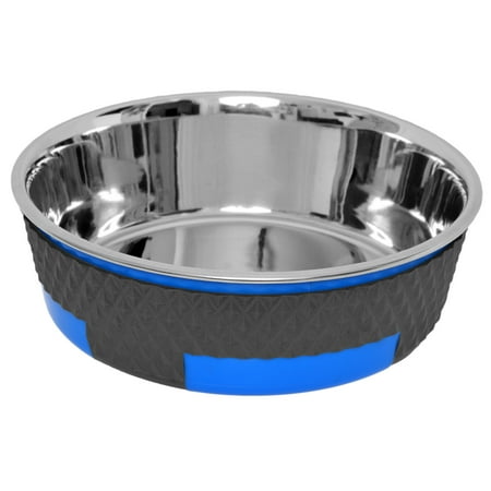 Iconic Pet Color Splash Designer Trimond Bowl in Blue - Large