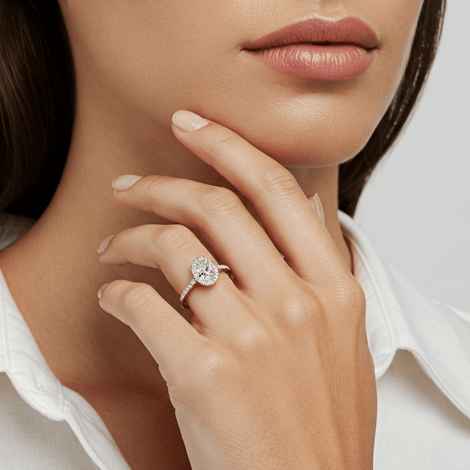Tilo Jewelry 14K Yellow Gold 1 Carat Solitaire Oval Halo Engagement Wedding Ring with Side-stone Accents | Size 5 | Classic Engagement Ring for Women