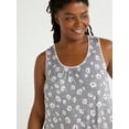 thumbnail image 3 of Joyspun Women's Sleeveless Knit Midi Chemise, Sizes S to 4X, 3 of 6