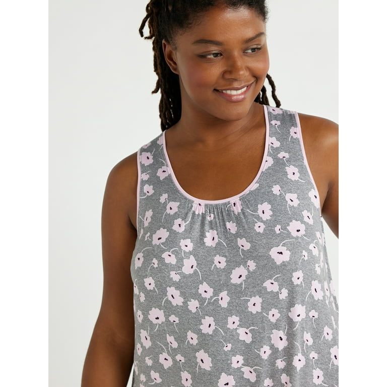 Joyspun Women s Sleeveless Knit Midi Chemise Sizes S to 4X Walmart