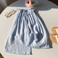 thumbnail image 5 of Whouriu Girls Wide Leg Cropped Pants Summer Breathable High Elastic Waist Capris, Sizes 2-14, 5 of 5