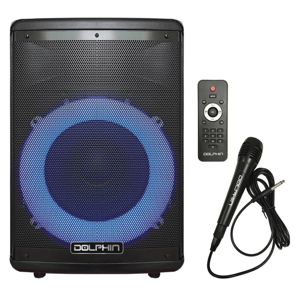 Dolphin Audio SP-807RBT 8-inch Bluetooth Rechargeable Party Speaker