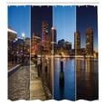 thumbnail image 3 of Ambesonne American Shower Curtain, Boston City Skyline, 69"Wx70"L, Multicolor, 3 of 5