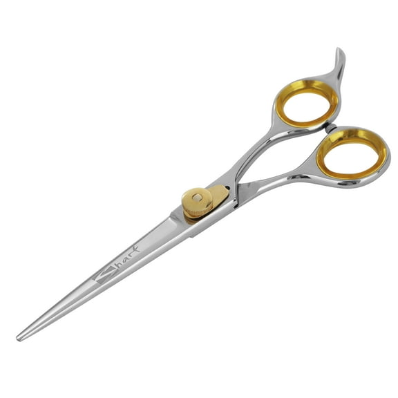 Sharf Gold Touch Professional 6.5 Inch Straight Barber Scissors Sharp 440c Hair Cutting Shears For Men & Women
