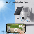 thumbnail image 5 of Liwan Solar Security Camera Wireless Outdoor, 2K WiFi PTZ Camera with 360° View, Color Night Vision, PIR Motion Detection, Two-Way Audio, IP65 Weatherproof, 5 of 8