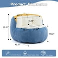 thumbnail image 2 of Oversized Bean Bag Chairs with Ergonomic Seat, Large Lounger Sofa with Portable Handle, Soft Fabric Couch with Shredded Sponge Filling, No Assembly Required, Blue, 2 of 9