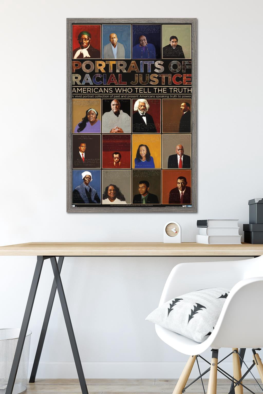 Portraits of Racial Justice - Americans Who Tell The Truth Wall Poster, 22.375" x 34" Framed