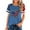 A-Blue, variant on Fourth of July Womens Shirts Patriotic Shirt Women 4th of July Shirts Fourth of July Top Women's Crew-Neck Gradient Short-Sleeved Pleated Loose Shirts Blouse