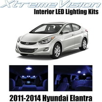 XtremeVision Interior LED for Hyundai Elantra 2011-2014 4 pcs Blue Interior LED Kit   Installation Tool