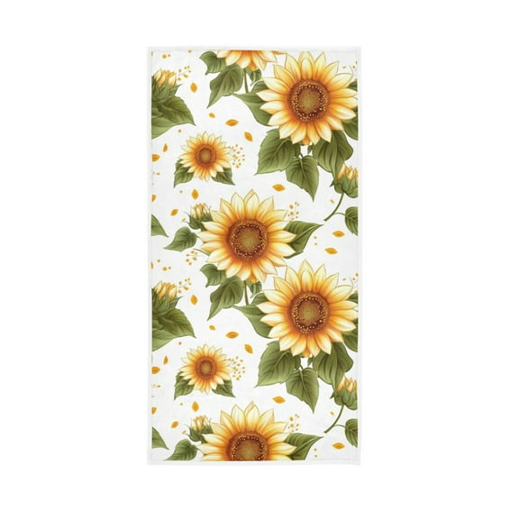 Bright Sunflower Face Towel Absorbent Hand Towels Bath Sport Gym