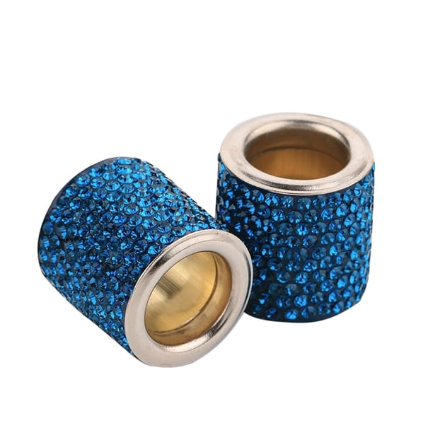 Kenally Anillo de diamante para asiento de coche, 2 uds., adorno para coche, cristal ostentoso, reposacabezas para asiento de coche, decoración de Automoción decorativa y accesorios azul NO5 Kenally VI3680-07B
