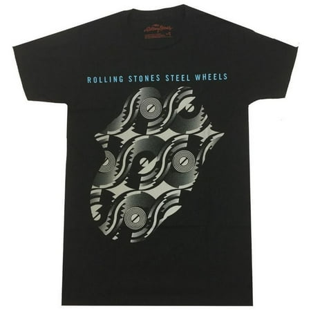 Steel Wheels Band - Rolling Stones Steel Wheels Band Tour Tongue Logo Adult Tee Rock n Roll 31270910