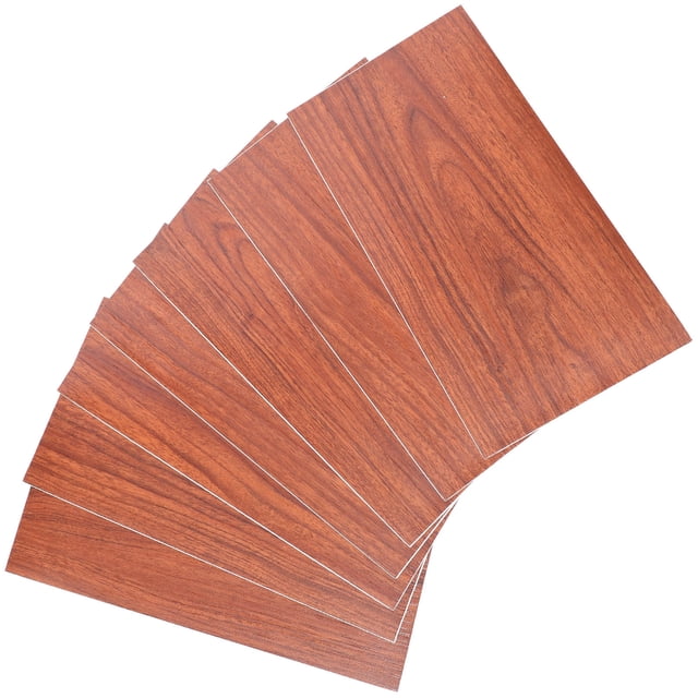 Minkissy 8Pcs Rectangular Waterproof PVC Flooring Sticker for Rental Spaces 11.8x5.9x0.08in