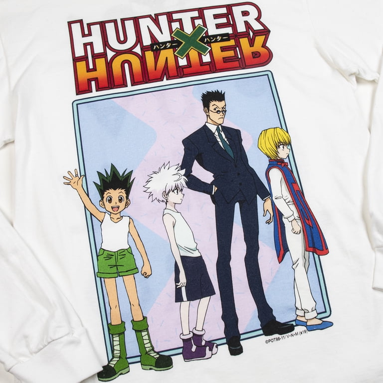 Hunter X Hunter Group Short Crew Neck Long Sleeve White Tee-XL