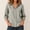 Gray, variant on Cotton Linen Tops for Women Collared Button Down 3/4 Sleeve Comfy Breathable Shirt Casual Solid Summer Vacation Basic Travel Blouses