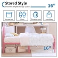 thumbnail image 4 of Maenizi 16 inch Tall Twin Bed Frames with Headboard and Footboard, Heavy Duty Metal Platform Bed Frame Twin No Box Spring Needed, Easy Assembly, Under Bed Storage, Noise Free, Pink, 4 of 7