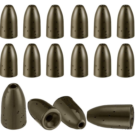 JOGFFDE Worm Fishing Sinkers - 55pc Bullet Weights Kit For Bass, Saltwater & Freshwater Fishing