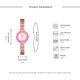 thumbnail image 3 of Reloj de cuarzo informal con correa de aleación de moda y esfera redonda para mujer (oro rosa rosa), 3 of 5