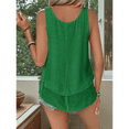 thumbnail image 7 of Women'S Flowy Layered Tank Top Scoop Neck Sleeveless Blouses Shirts Casual Vacation Tops Green XXL, 7 of 7