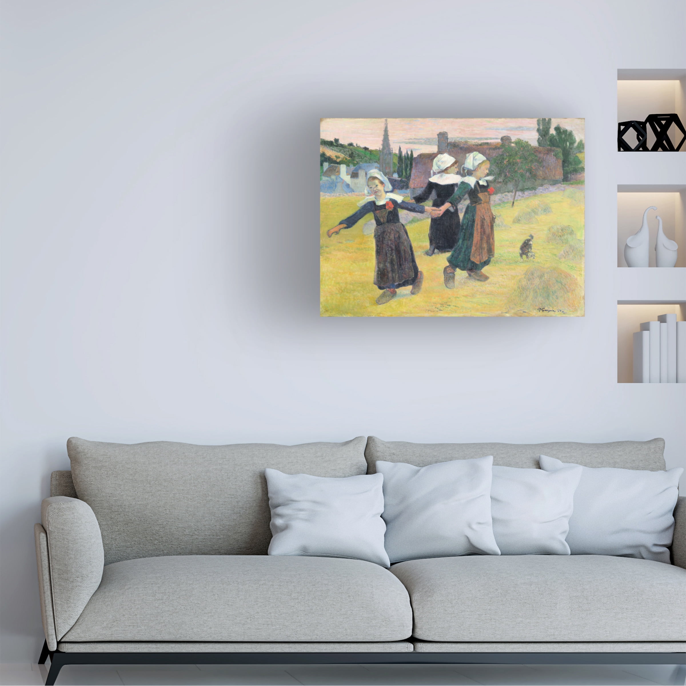 Gauguin 'Breton Girls Dancing' Canvas Art