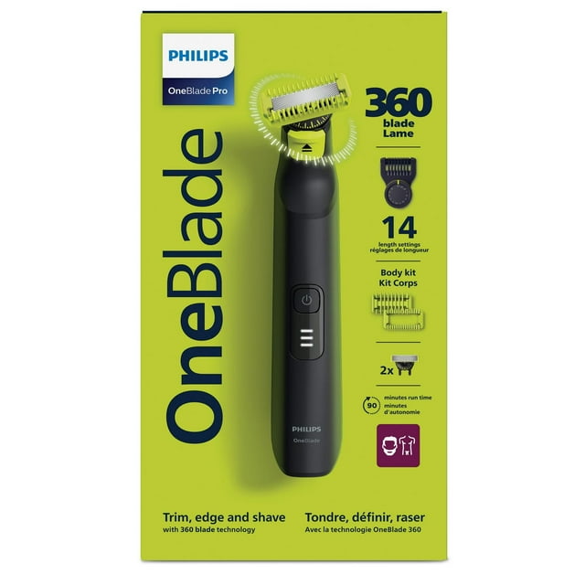 Philips OneBlade 360 Face & Body Pro, Li-Ion, 14-Length Settings