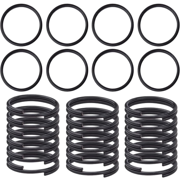 200pcs 10 mm Split Rings Alloy Double Loop Jump Rings Keychain Ring Connectors for DIY Arts Crafts Organization Home Car Office Keys Attachment, Black