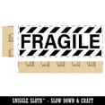 thumbnail image 2 of Fragile Warning Border Label Package Box Self-Inking Rubber Stamp Ink Stamper for Business Office - Blue Ink - Large 2-3/4 Inch, 2 of 7