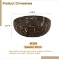 thumbnail image 5 of 24 Bowls, Natural Coconut Shell, 17 oz Wooden Vessels, Rustic Serving Dishes for Acai Salads Snacks, Vegan Gifts, Kitchen Accents, Picnics, Parties, 5 of 6