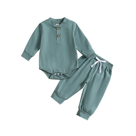 

Toimothcn Toddler Baby Boys Outfits Long Sleeve Simple Solid Color Cotton T-Shirts Shorts Warm Loose Fit 2Pcs Outfits Set Comfy Kids Clothing
