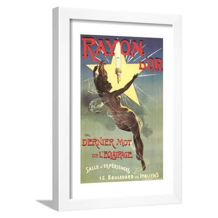Ad Canvas Frame - Ad for Rayon D'Or Lighting Framed Print Wall Art