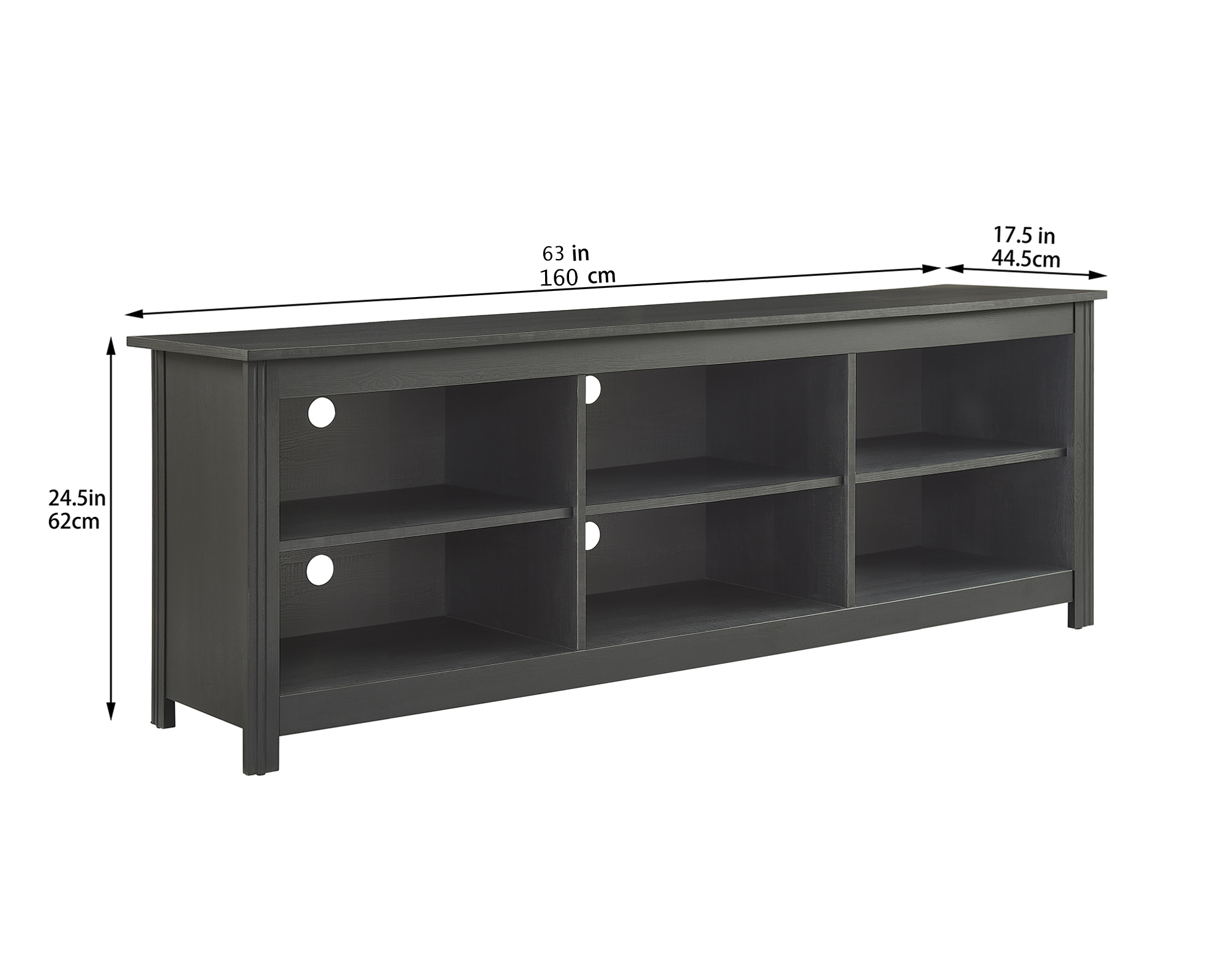 Mainstays Adjustable Shelf TV Stand for TVs up to 70 in, Black photo 5