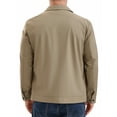 thumbnail image 3 of CHAQUETA CASUAL DE LARGO MANGA CON SOLAPA Y CREMALLERA COMPLETA PARA HOMBRE EN COLOR SÓLIDO M KHAKI, 3 of 6