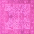 thumbnail image 1 of Ahgly Company Indoor Square Oriental Pink Traditional Area Rugs, 4' Square, 1 of 4