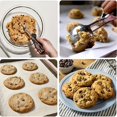 thumbnail image 4 of CNKOO Ensemble de 1/3 Pcs de Cuillères à Biscuits en Acier Inoxydable avec Poignée en Caoutchouc Antidérapante Mode d'Alimentation Non Chargé Comprend 1/2/3 Cuillères à Soupe Tailles 18/8 Cuillères à Pâtisserie avec Libération par Gâchette pour Crème Glacée et, 4 of 7