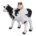 thumbnail image 4 of Western Country Rustic Farmhouse Holstein Cow With Hen Chicken Figurine, 4 of 9