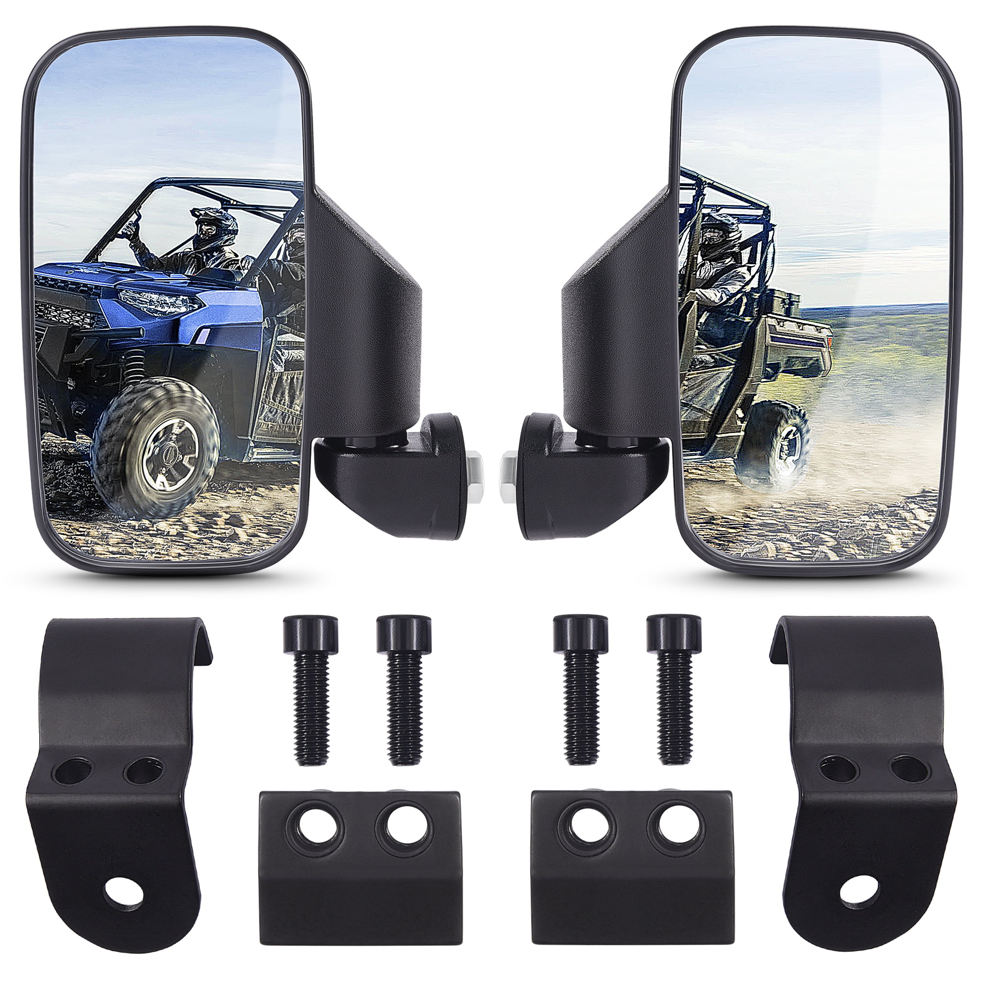 Dirt Bike Rear View Side Mirrors Connector For Polaris Sportsman 110 300 XP ATV 